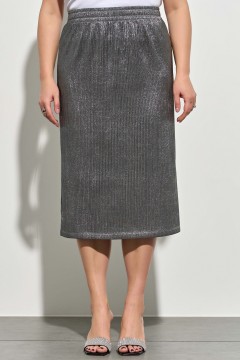 Серебристая юбка с разрезом Aquarel(фото3)