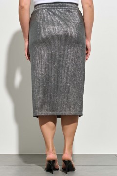 Серебристая юбка с разрезом Aquarel(фото5)