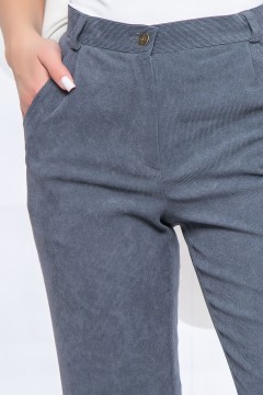 Серые вельветовые брюки Lady Taiga(фото3)