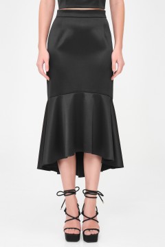 Чёрная трикотажная юбка годе Priz(фото3)