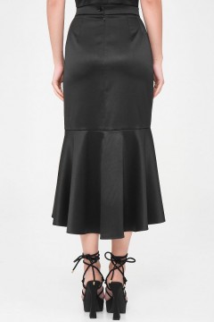 Чёрная трикотажная юбка годе Priz(фото4)