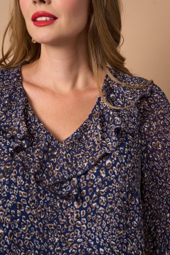 Свободная блуза с объёмными рукавами Aquarel(фото3)