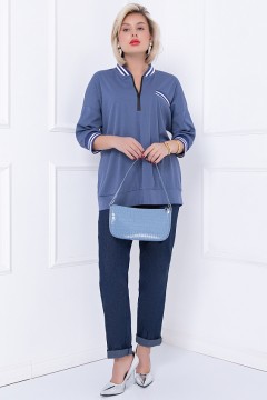 Трикотажная блуза голубая Bellovera(фото2)