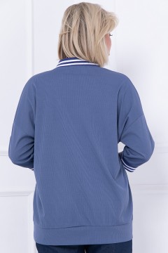 Трикотажная блуза голубая Bellovera(фото4)