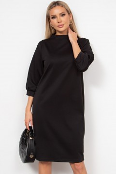 Чёрное трикотажное платье Мимоза №1 Valentina