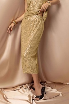 Золотистая юбка с пайетками Charutti(фото2)