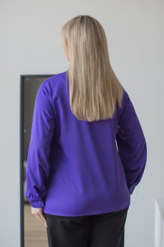 Фиолетовая блузка с разрезами на длинных рукавах Novita(фото4)