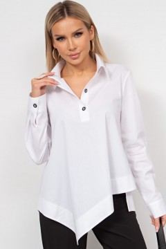 Белая рубашка с длинными рукавами Лояна №1 Valentina