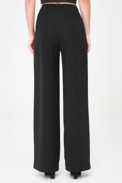 Чёрные прямые брюки с карманами Priz(фото4)