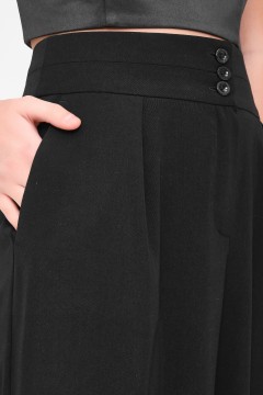 Чёрные прямые брюки с карманами Priz(фото3)
