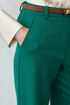 Зелёные брюки с карманами Cloxy(фото3)