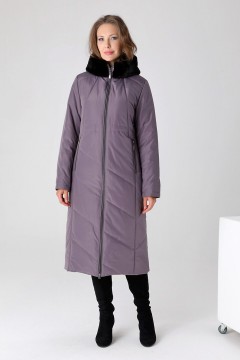 Женское пальто на молнии 23409 56 размера Dizzyway(фото2)