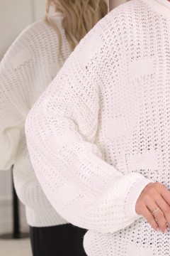 Белый вязаный свитер Wisell(фото3)