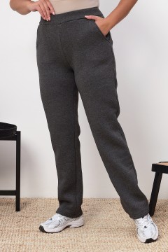 Серые брюки из футера с начёсом Sparada(фото3)