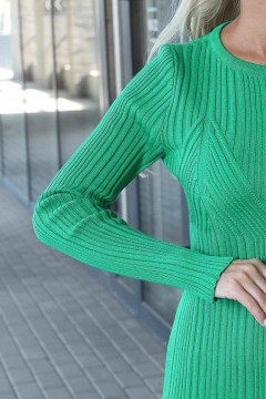 Зелёное вязаное платье Wisell(фото3)
