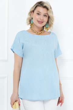 Голубая женская блуза с короткими рукавами Bellovera