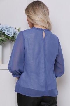 Голубая шифоновая блузка Diolche(фото3)