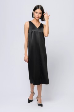 Платье миди чёрного цвета без рукавов 1001 dress(фото2)