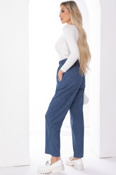 Синие вельветовые брюки Lady Taiga(фото4)