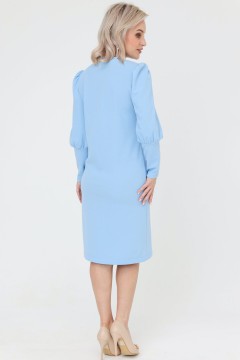 Голубое платье-футляр с длинными рукавами Rise(фото3)