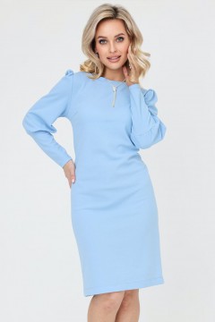 Голубое платье-футляр с длинными рукавами Rise