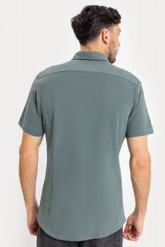 Зелёная рубашка с короткими рукавами 22/2984Ц-11 Mark Formelle men(фото3)