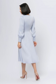 Платье миди серо-голубого цвета 1001 dress(фото3)