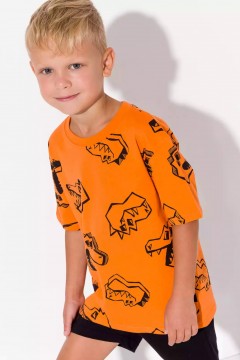 Оранжевая футболка для мальчика 10577/1AW23 Vulpes Familiy