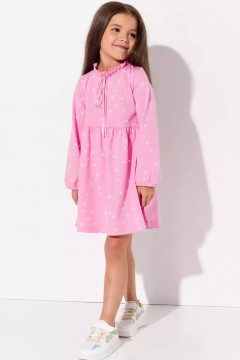 Розовое платье для девочки с принтом 11130AW23 Vulpes Familiy