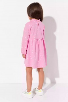 Розовое платье для девочки с принтом 11130AW23 Vulpes Familiy(фото2)