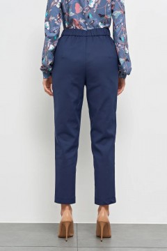 Тёмно-синие укороченные брюки с карманами Jetty(фото4)