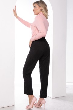 Вельветовые брюки с отворотами и карманами в чёрном цвете Lady Taiga(фото4)
