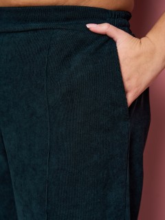Тёмно-зелёные вельветовые брюки Sparada(фото4)