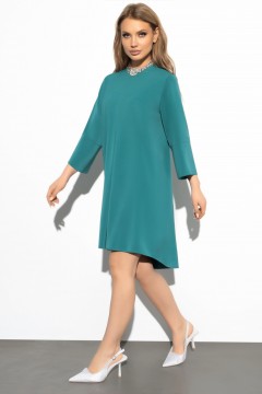 Зелёное платье с асимметричным низом Charutti(фото3)