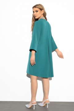Зелёное платье с асимметричным низом Charutti(фото5)