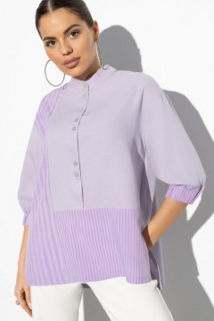 Сиреневая комбинированная рубашка Charutti