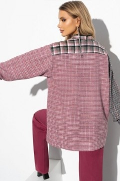 Розова фланелевая рубашка с накладным карманом Charutti(фото4)