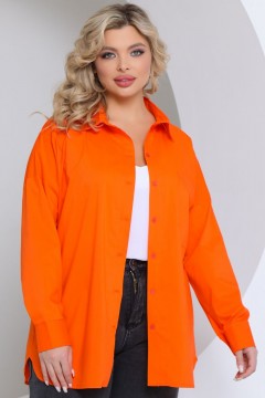 Оранжевая рубашка с накладным карманом Agata