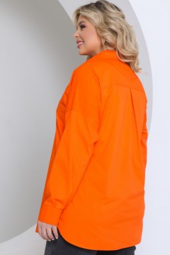 Оранжевая рубашка с накладным карманом Agata(фото3)