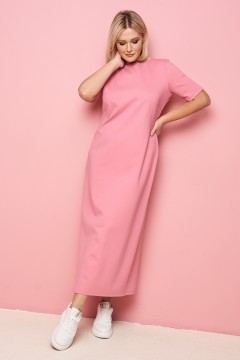 Тёмно-розовое длинное платье Sparada