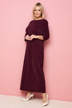 Длинное платье вишневого цвета Sparada(фото2)