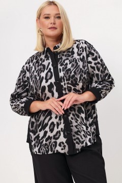 Длинная блуза с принтом леопард Intikoma