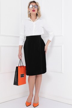 Чёрная прямая юбка Bellovera(фото2)