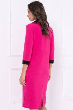 Розовое платье с декоративными карманами Bellovera(фото4)