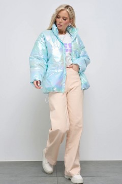Демисезонная куртка на молнии голубого цвета Jetty(фото2)
