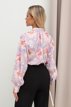 Блузка с розовым цветочным принтом Челси № 9 Valentina(фото4)