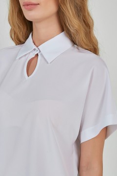 Белая блуза с коротким рукавом Priz(фото3)