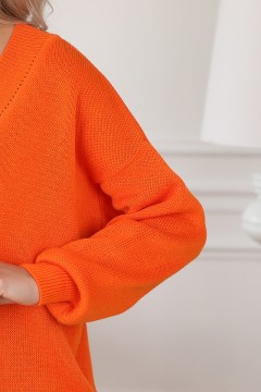 Вязаный джемпер оранжевого цвета Wisell(фото3)