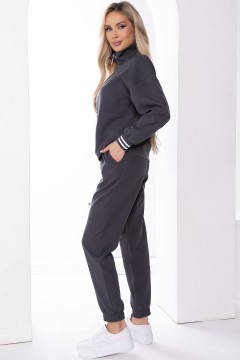 Тёмно-серый костюм с джемпером и брюками Lady Taiga(фото4)