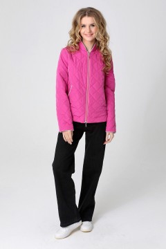 Демисезонная куртка-жакет тёмно-розового цвета 24122 Dizzyway(фото2)